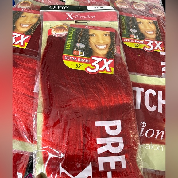 Outre Xpression 3x Ultra Braid Hair 52 Inches Red Color 130S - 5 Packs Kanekalon - Picture 4 of 9